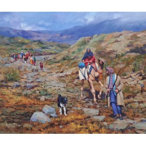 Naseeb Khan, 30 x 36 Inch, Oil on Canvas, Landscape Painting, AC-NSBK-010